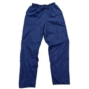 New Balance Track Pants Men's XL Navy Blue Nylon Lightweight Ankle Zip Tapered